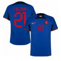 Netherlands Frenkie de Jong #21 Replica Away Shirt World Cup 2022 Short Sleeve